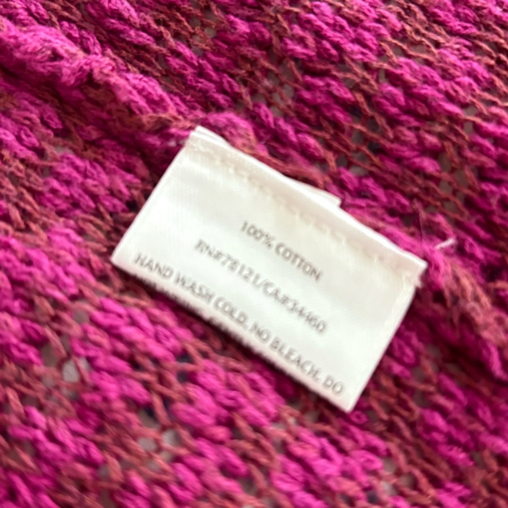 Eileen Fisher Open Front Cotton Cardigan 1X Raspberry Quiet Luxury - Picture 5 of 5